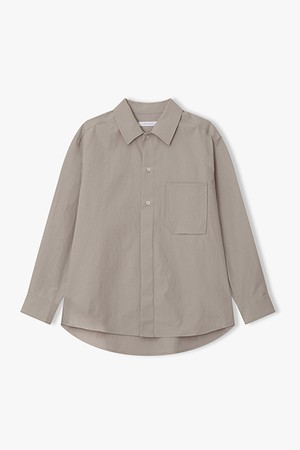 [26SS] LMS31704 베이지 롱 하프 히든 디테일 셔츠