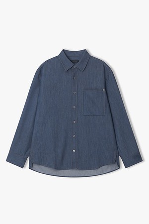 [26SS] LMS31705 블루 롱 포켓 디테일 셔츠