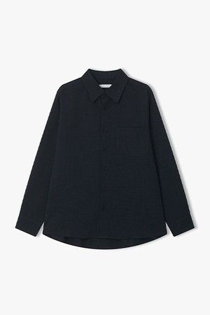 [26SS] LMS31707 다크네이비 롱 절개 디테일 셔츠