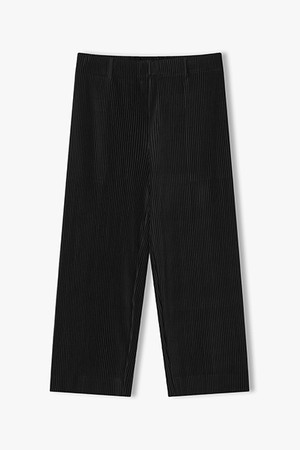 [26SS] LMS23751 블랙 플리츠 밴딩 팬츠