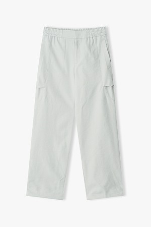 [26SS] LMM23753 라이트그레이 와이드핏 드로우 스트링 팬츠