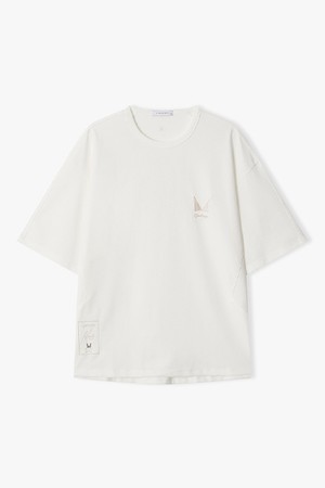 [26SS] LMM41788 화이트 오버핏 반팔 티셔츠