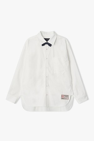 [26SS] LMS31760 화이트 오버핏 타이셋업 셔츠