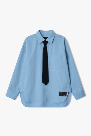 [26SS] LMS31761 라이트블루 오버핏 타이셋업 셔츠