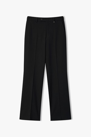 [26SS] LMS23720 블랙 세미 와이드핏 히든밴딩 팬츠