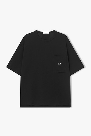 [26SS] LMM41784 블랙 세미오버핏 반팔 티셔츠