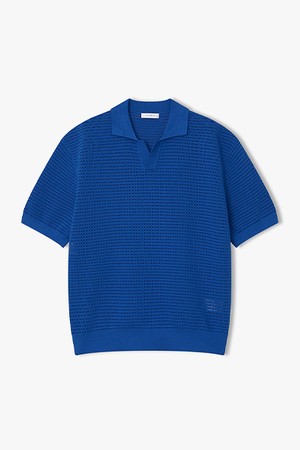 [26SS] LMM51786 블루 스카시 오픈 카라 니트