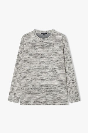 [26SS] LMS41709 믹스컬러 트위드 텍스쳐 라운드 티셔츠