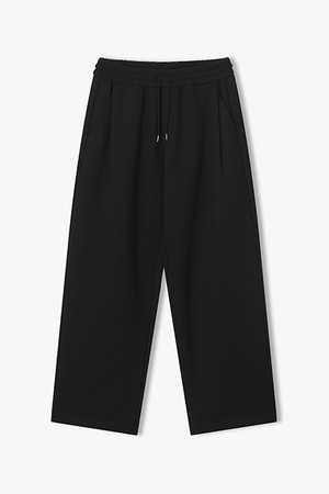 [26SS] LMS23763 블랙 니트 텍스쳐 스폼 팬츠