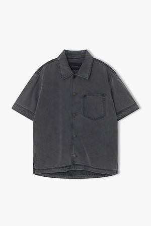 [리버클래시][26SS] LMM32780 그레이 워시드 데님 하프 셔켓