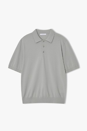 [리버클래시][26SS] LMM51782 라이트그레이 솔리드 카라 니트 탑