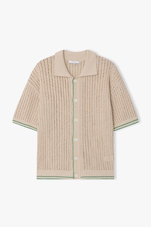 [리버클래시][26SS] LMM51703 베이지 부클 메쉬 하프 가디건