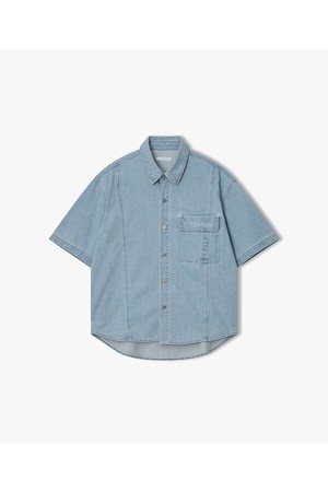 [리버클래시][26SS] LMO31770 하프 연청 데님 셔츠