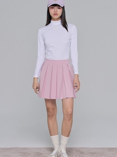 AIRY INVERTED PLEATS SKIRT W/INNER PANTS-a
