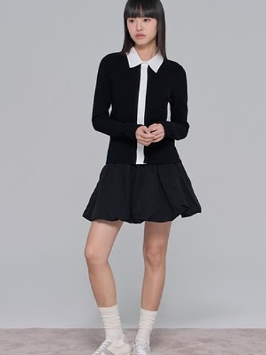[ECO-FRIENDLY FABRIC] BALLOON SKIRT W/INNER PANTS-a