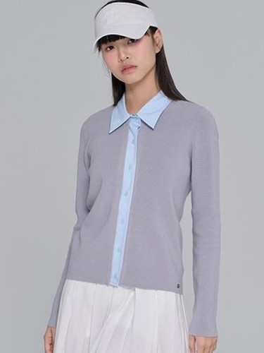 LAYERED SHIRT-CARDIGAN-a