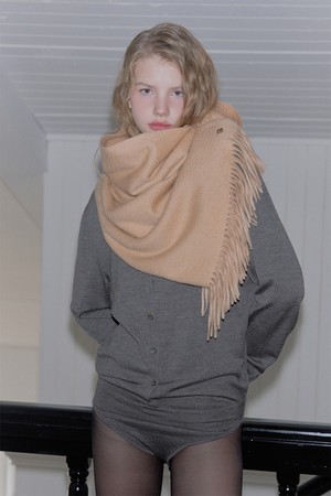 100% Cashmere Blanket Scarf (4colors)_CAMEL-a