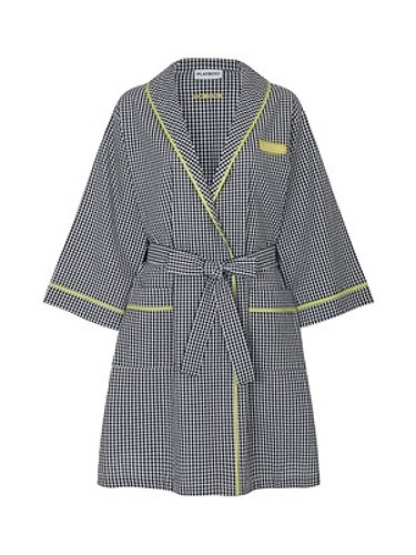 SEERSUCKER COTTON ROBE-a