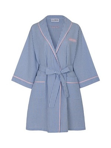 SEERSUCKER COTTON ROBE-a