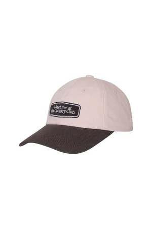 CONTRAST LOGO BALL CAP_PINK-a