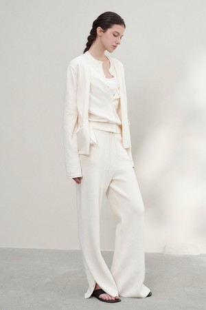 리타 린넨 플레어 니트 팬츠 아이보리