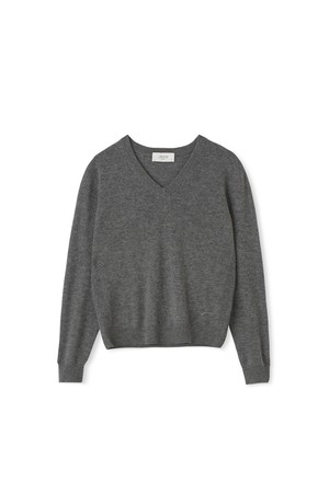 [남녀공용] 캐시미어 에센셜 블렌드 브이넥 차콜