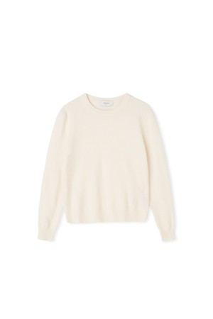 [남녀공용] 캐시미어 에센셜 블렌드 라운드넥 아이보리