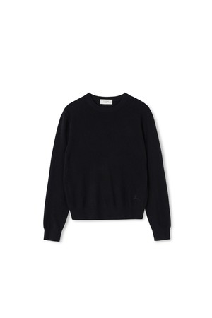 [남녀공용] 캐시미어 에센셜 블렌드 라운드넥 블랙