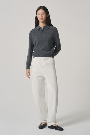 에로디 코튼 배럴핏 트라우저 화이트