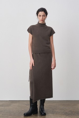 소피아 라쿤 랩 스커트 브라운