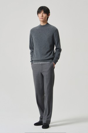 루 울 스트레이트 트라우저 차콜