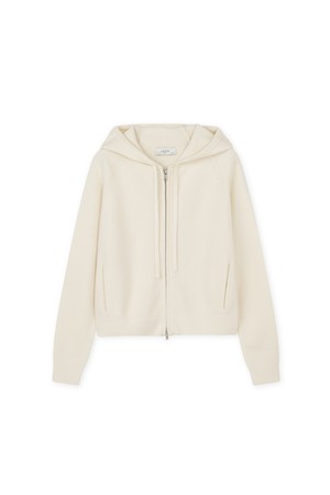 [남녀공용] 소마 메리노울 후드 집업 아이보리