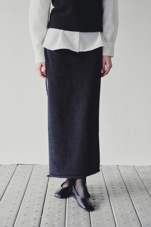 소피아 라쿤 랩 스커트 블랙