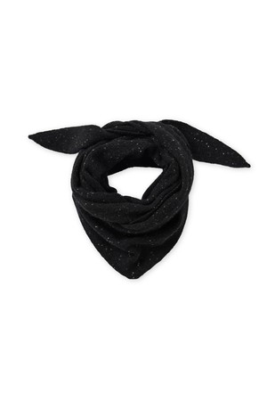 [남녀공용] 캐시미어 에센셜 블렌드 트라이앵글 스카프 도트 블랙