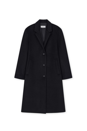 [우먼] 듀이 레귤러핏 싱글 코트 블랙