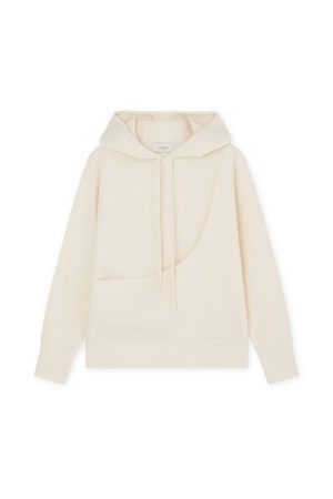 [남녀공용] 디온 메리노울 포켓 후디 아이보리