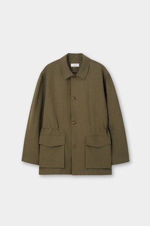 케인 린넨 헌팅 자켓 카키