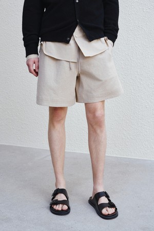 니콜 린넨 드로스트링 쇼츠 오트밀