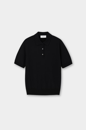 [남녀공용] 코튼 썸머 에센셜 폴로넥 블랙 (Dry touch)