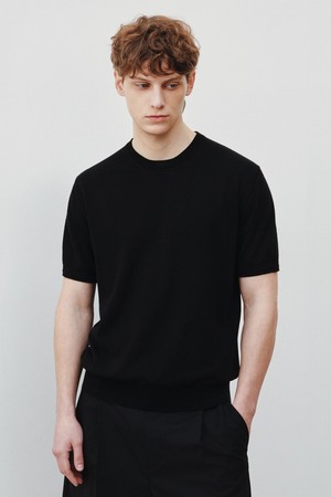 코튼 썸머 에센셜 라운드넥 블랙 (Dry touch)