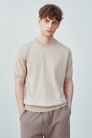 코튼 썸머 에센셜 라운드넥 오트밀 (Dry touch)