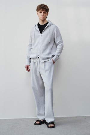 코튼 썸머 에센셜 드로스트링 팬츠 멜란지그레이