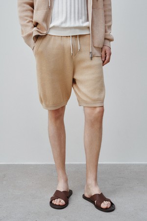 아지오 라이트 니트 쇼츠 오트밀