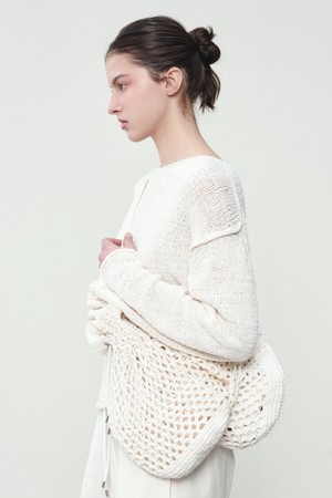 [남녀공용] [M-L] 제리 린넨 테이프얀 네트 백팩