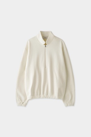 해이 코튼 스웨트 카라 집업 크림