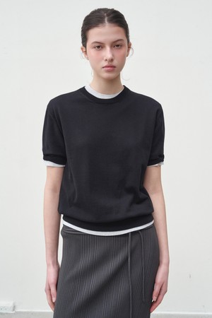 [우먼] 코튼 썸머 에센셜 라운드넥 블랙 (Dry touch)