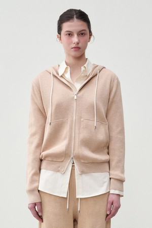 [우먼] 아지오 라이트 니트 후디 오트밀