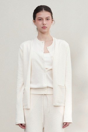 베스나 린넨 오픈 가디건 아이보리