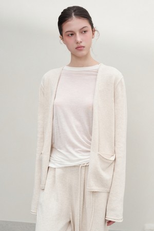 베스나 린넨 오픈 가디건 오트밀