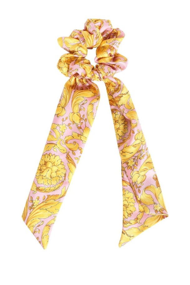 VERSACE - 헤어ACC - 베르사체 여성 헤어밴드 Baroque printed silk twill scrunchie NB01